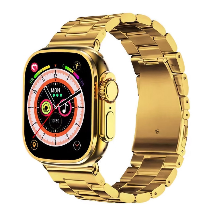 ساعت هوشمند مدل H20 ULTRA 49mm دارای صفحه نمایش رنگی و لمسی، کنترل موسیقی (Music Player)، کنترل سطح اکسیژن خون، قابلیت مکالمه از طریق بلوتوث بند استیل به همراه هندزفری