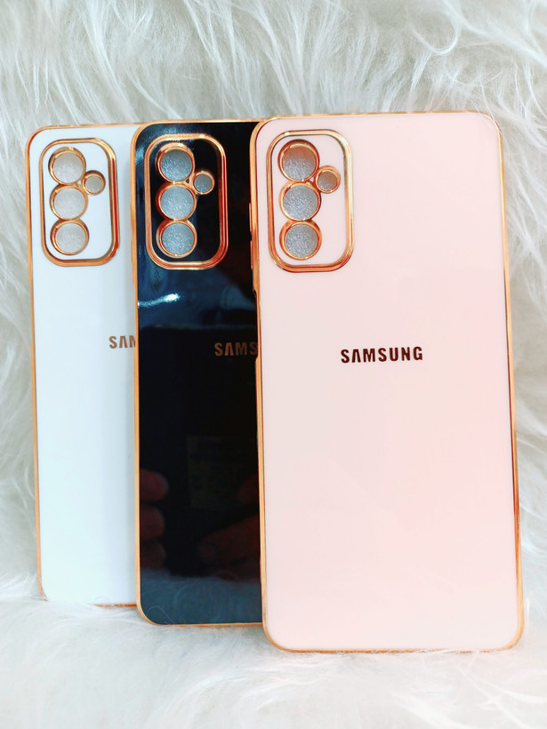 قاب گوشی Samsung A14طرح My Caseمحافظ لنزدار اصلی مشکی سفید صورتی