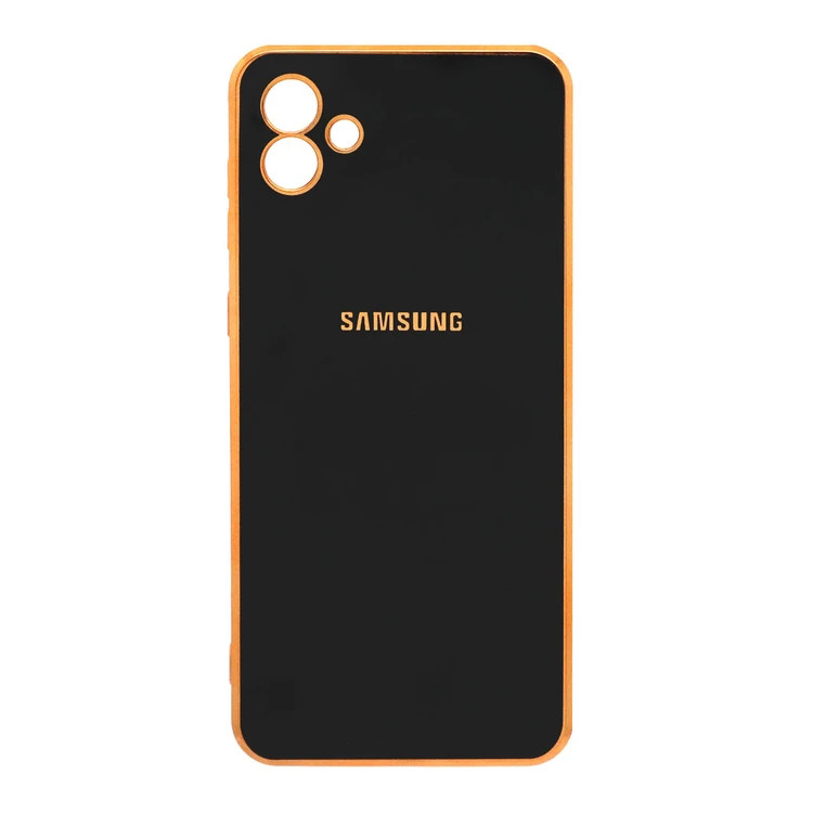 قاب گوشی Samsung A04 مای کیس دور طلایی مشکی شفاف