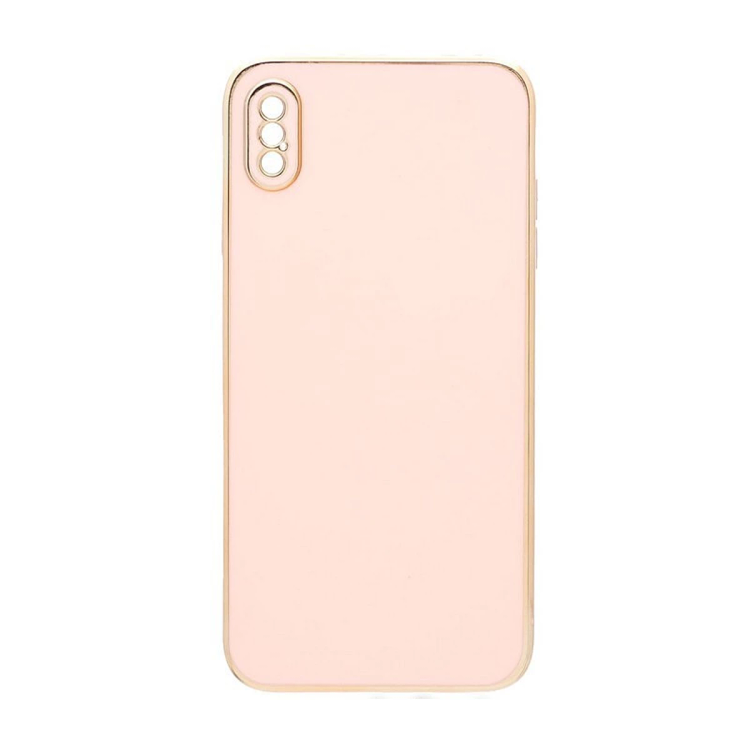 قاب کاور آیفون iPhone xs max مدل My case دور طلایی صورتی شفاف
