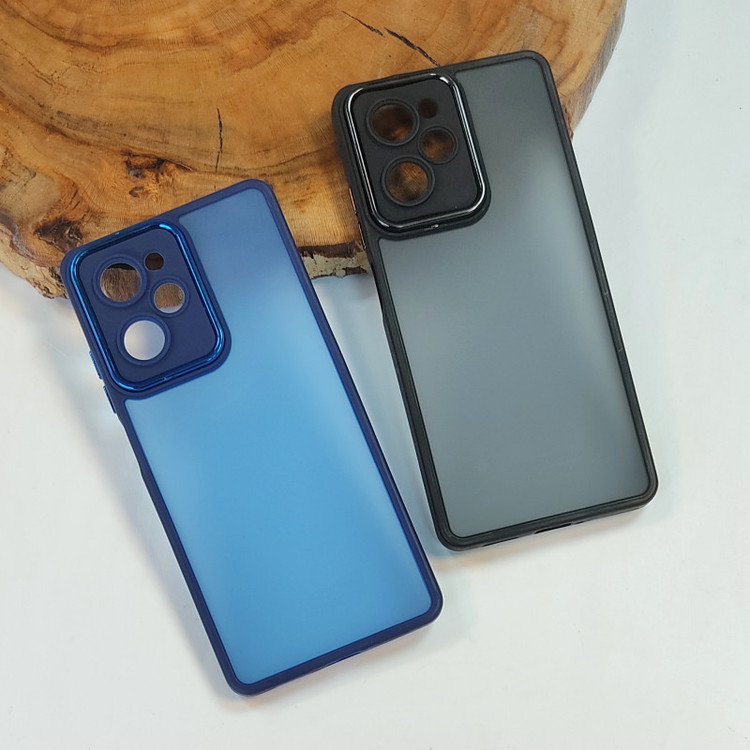 قاب پشت مات محافظ لنزدار Xiaomi Poco X5 Pro 5G آبی زیبا