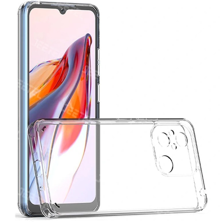 قاب شفاف Xiaomi Redmi 12C مدل ژله ای طلقی محافظ لنزدار ژله ای
