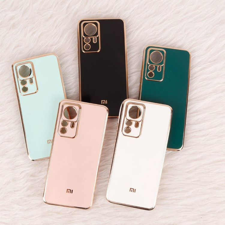 قاب ژله ای فریم طلایی Xiaomi mi 12T Pro مدل My Case