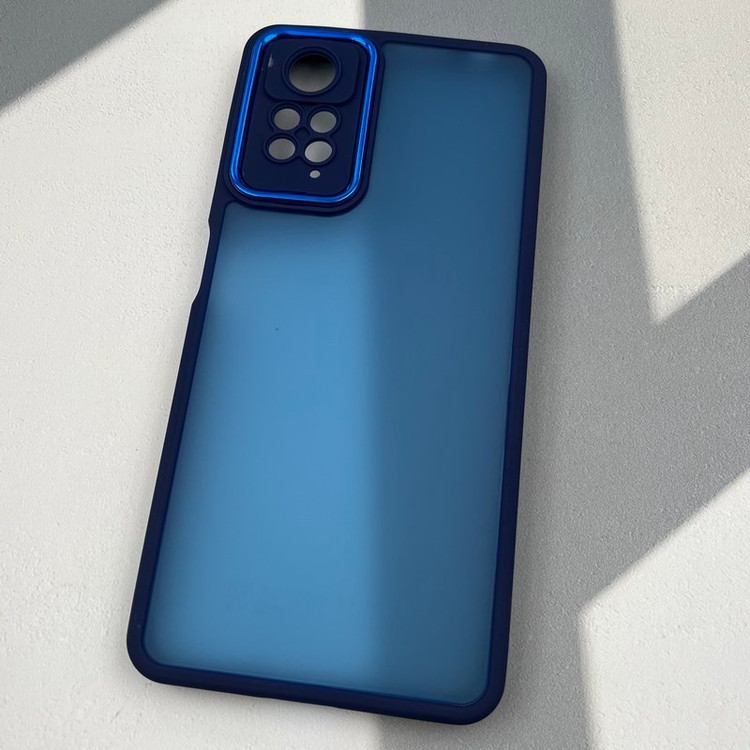 قاب گوشی Redmi Note 11 Pro / Redmi Note 12 Pro 4G شیائومی Frosted Case پشت مات لنز متال Metal محافظ لنز دار سرمه ای مات
