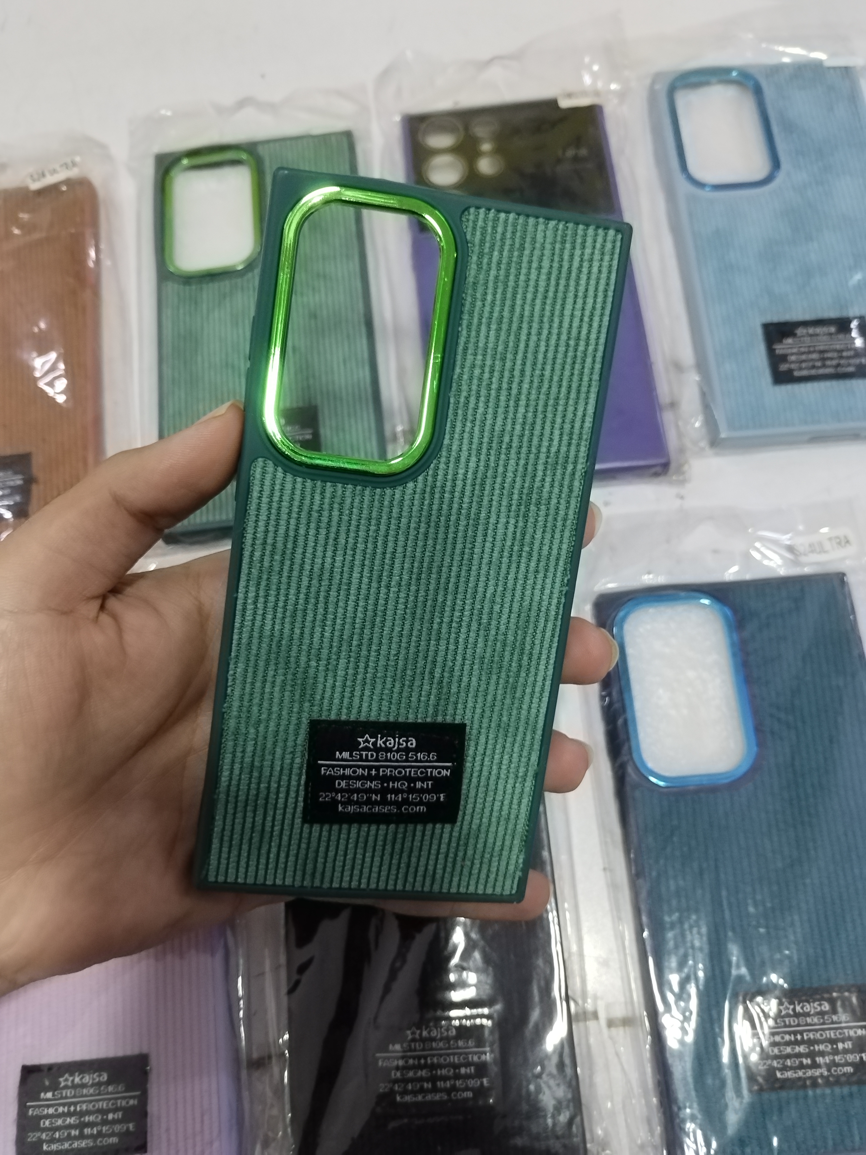 قاب کاور پشت کنفی کاجسا مناسب گوشی Samsung S24 Ultra رنگبندی