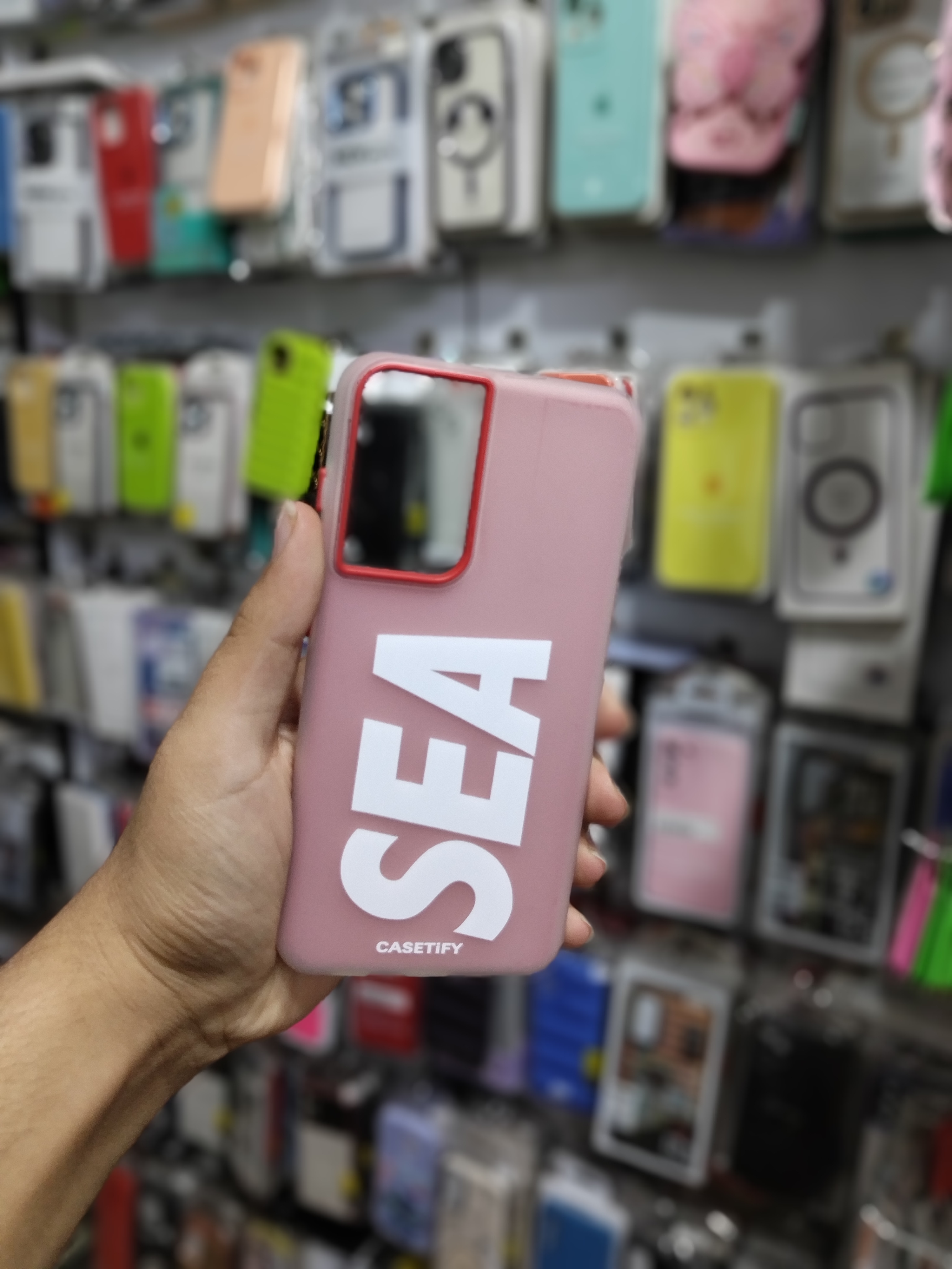 قاب کاور Samsung Galaxy S21 FE پاستیلی قرمز مدل SEA اصلی