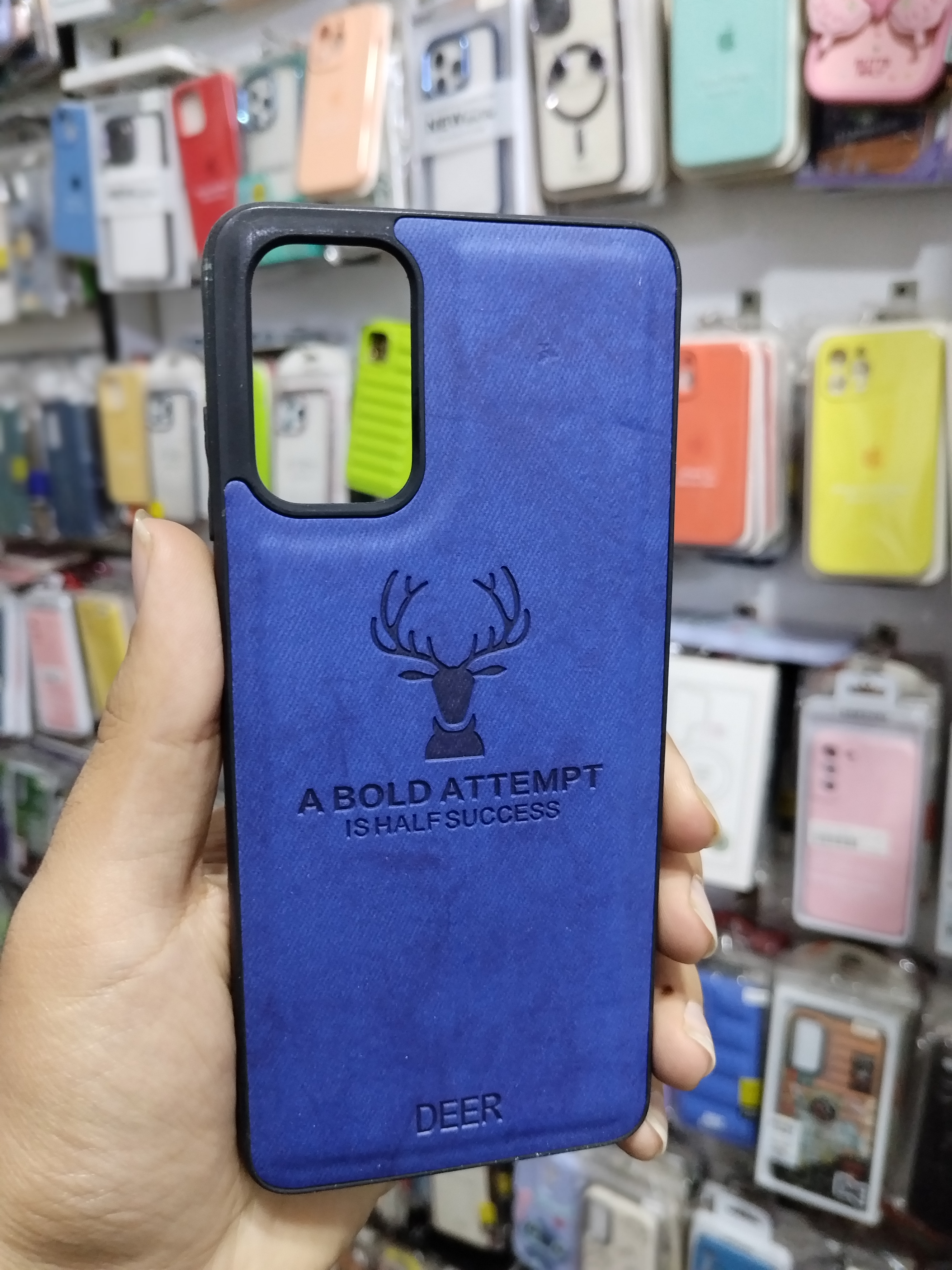 قاب چرمی سامسونگ Galaxy S20 plus مدل A Bold Attempt سرمه ای