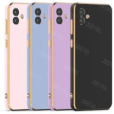 قاب گوشی Galaxy A03 سامسونگ طرح ژله ای مای کیس گلد لاین دور طلایی