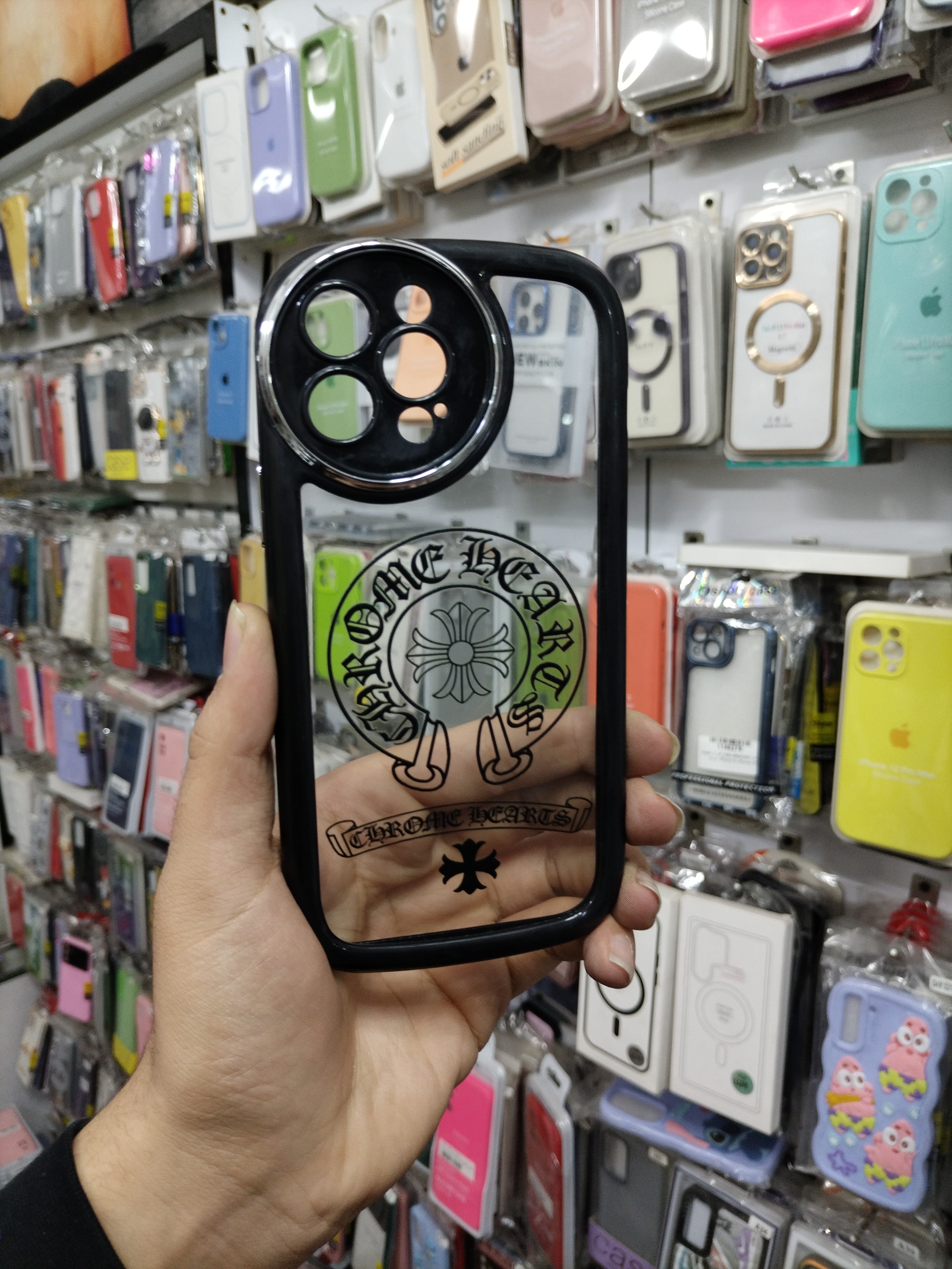 کاور Unique Case مناسب برای گوشی آیفون 12 پرومکس iPhone 12 promax طرح دار رنگ ثابت شفاف اورجینال