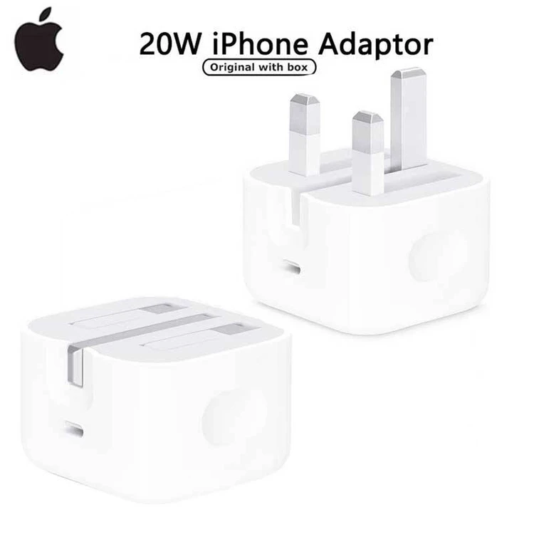 شارژر اپل 20 وات سه پین بدون کابل اصل Apple 20W 3-Pin Charger No Cable