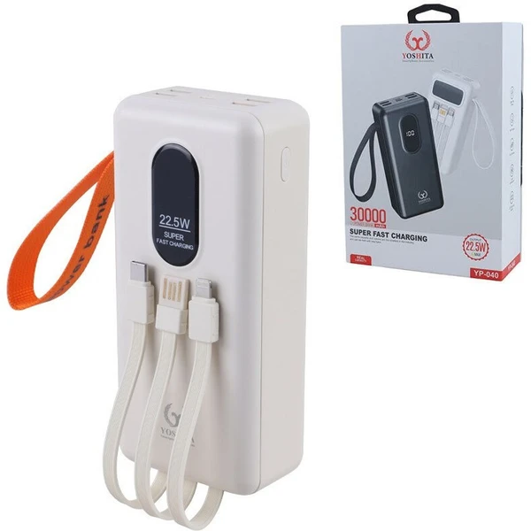 پاوربانک 22.5 وات یوشیتا مدل FAST CHARGE ظرفیت 30000