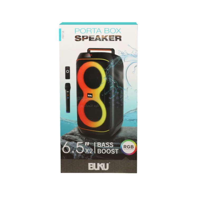 اسپیکر بی سیم BUKU مدل BS-084 – مشکی – MMS