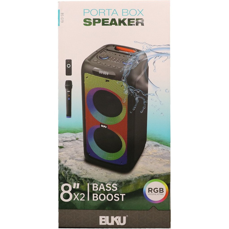اسپیکر پارتی باکس BUKU BS-079 | RGB | میکروفون دار | اورجینال(اسنپ پی.ترب پی)