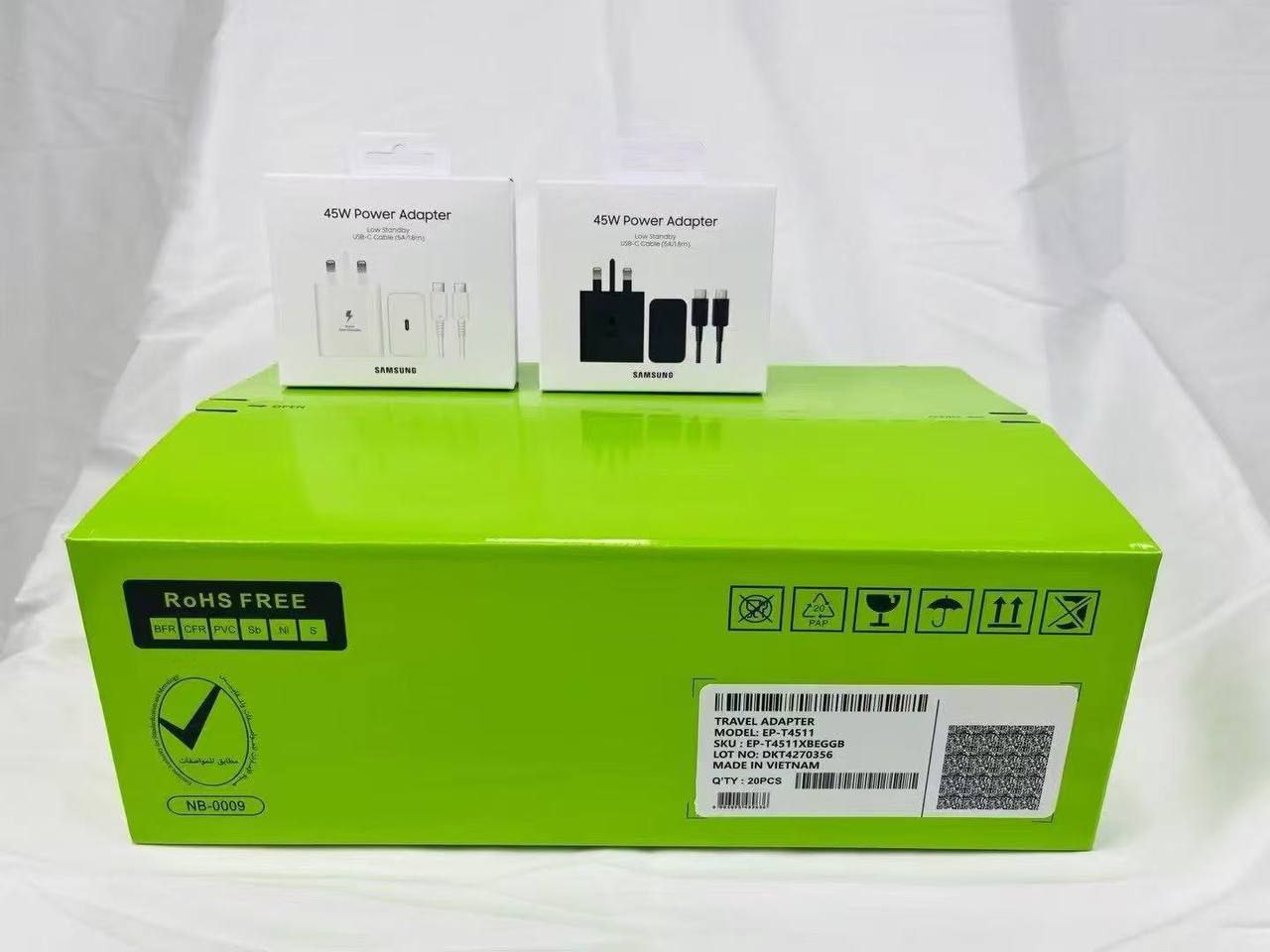 شارژر سامسونگ 45 وات سه پین با کابل اصل